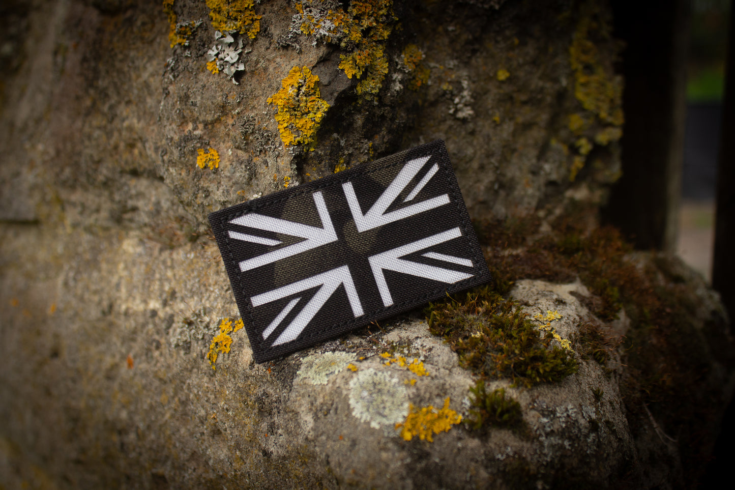 80x50mm UK Lasercut Patch mit Klett