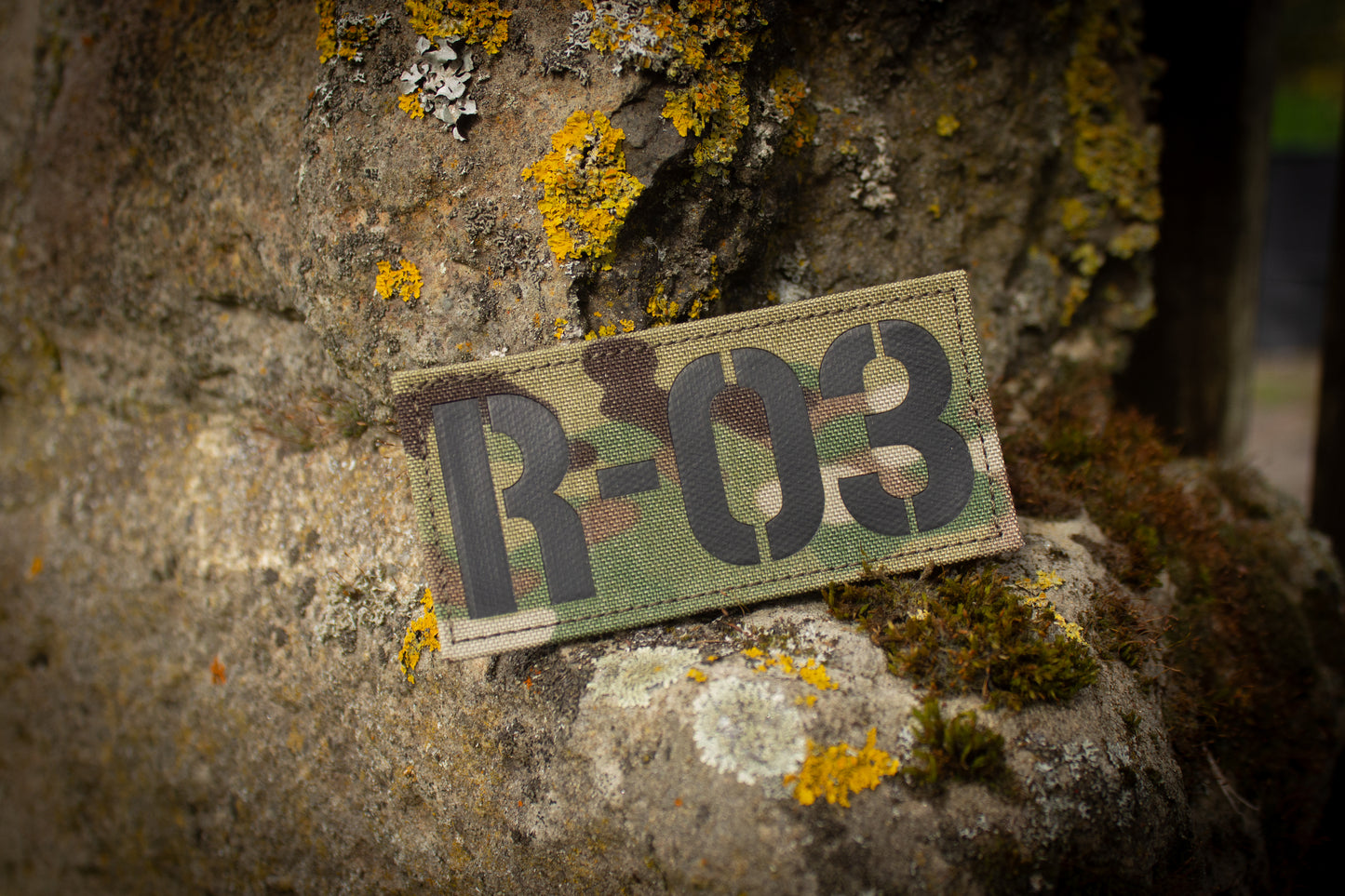 100x50mm Personalisierter Lasercut Rufzeichen Patch mit Klett
