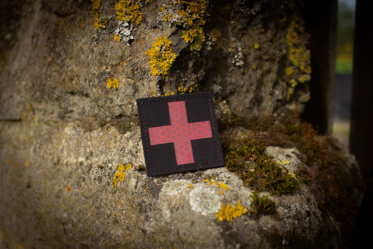 50x50mm First Aid Lasercut Patch mit Klett