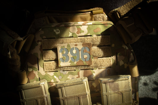 75x50mm Personalisierter Lasercut Rufzeichen Patch mit Klett