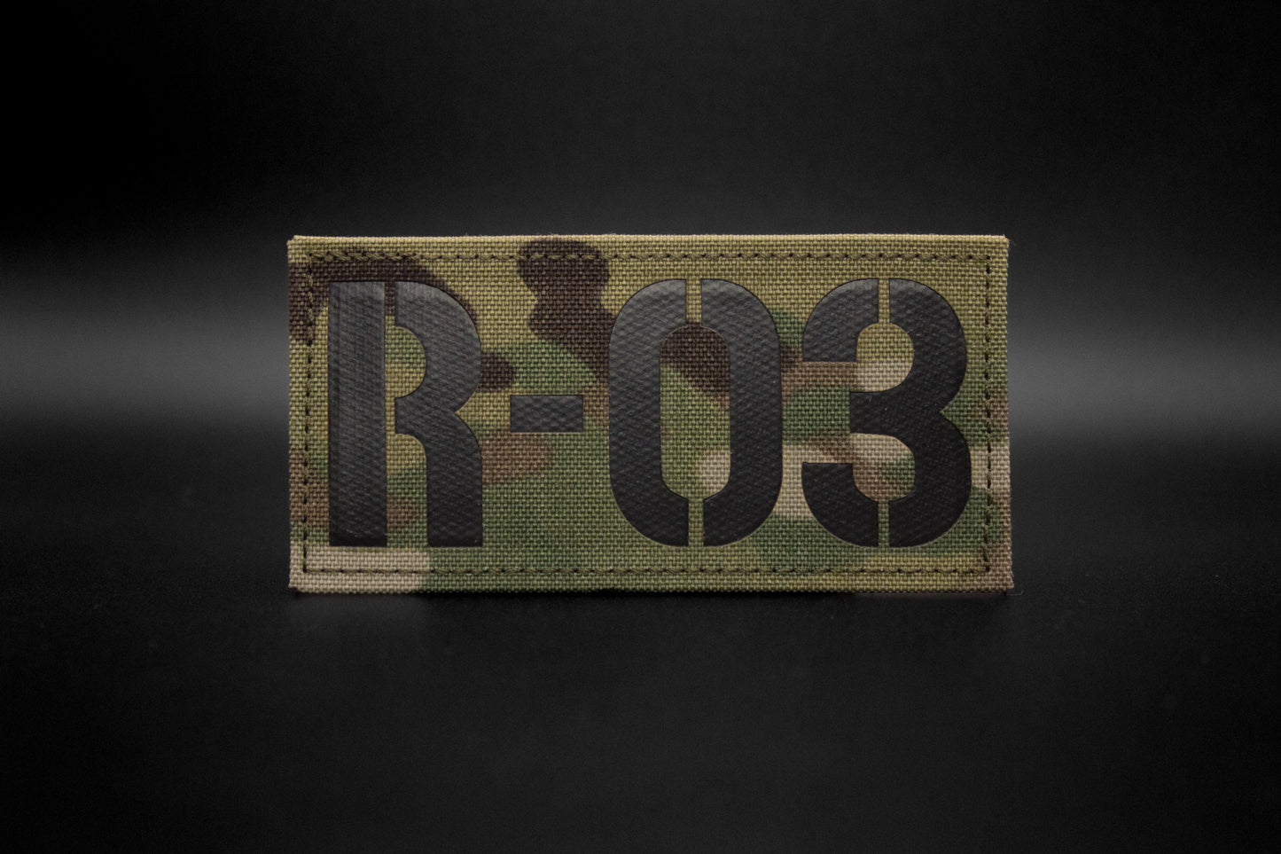 100x50mm Personalisierter Lasercut Rufzeichen Patch mit Klett