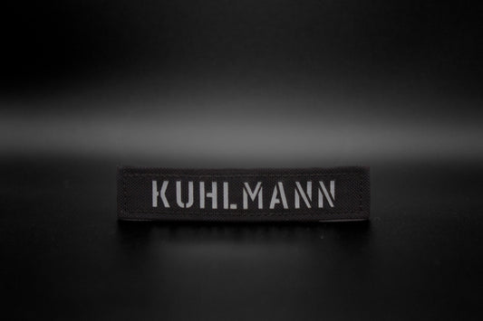 Personalisiertes Lasercut Namensband mit Klett 95x20