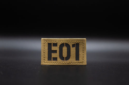 50x30mm Personalisierter Lasercut Rufzeichen Patch mit Klett