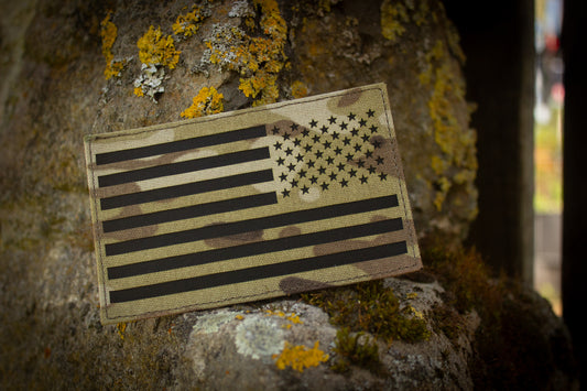 120x75mm USA Reversed Lasercut Patch mit Klett