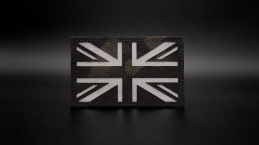 80x50mm UK Lasercut Patch mit Klett