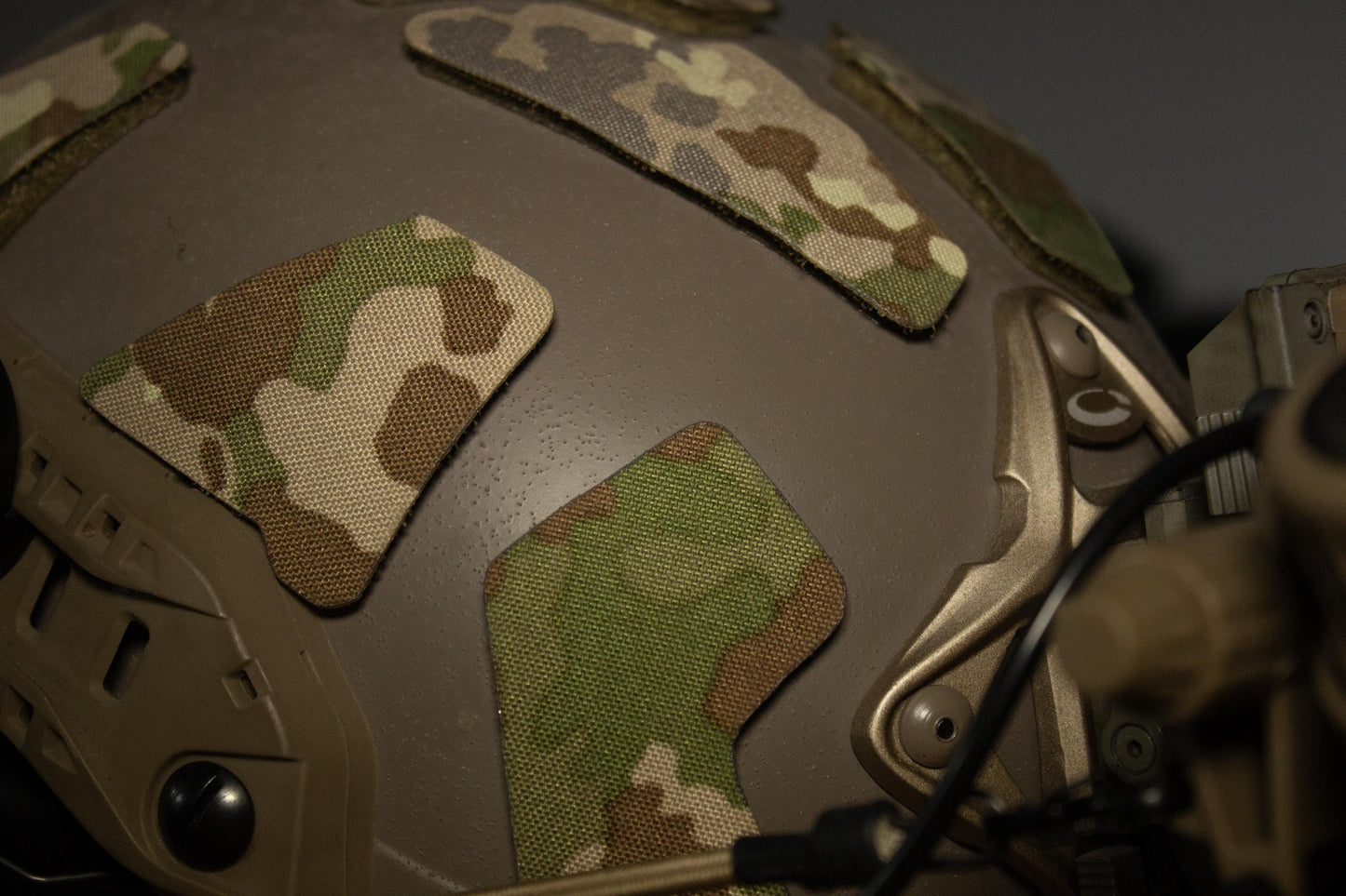 Lasercut fleece cover FAST helmet including fleece sticker