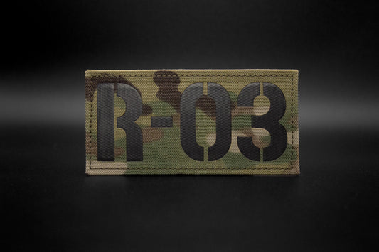 100x50mm Personalisierter Lasercut Rufzeichen Patch mit Klett